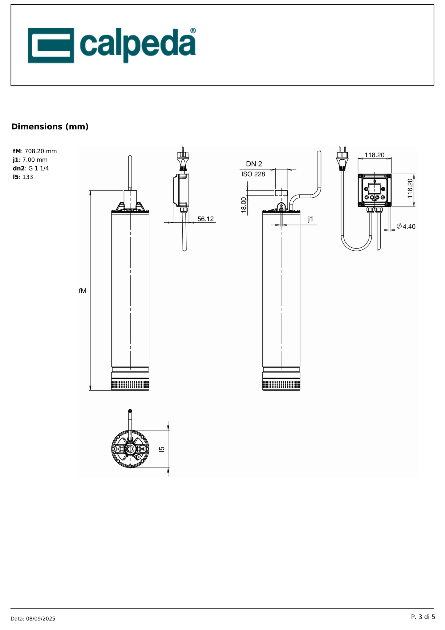 Pompa submersibila Calpeda E-MPSM 305